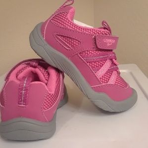 Oshkosh B'gosh pink toddler girl sneakers.